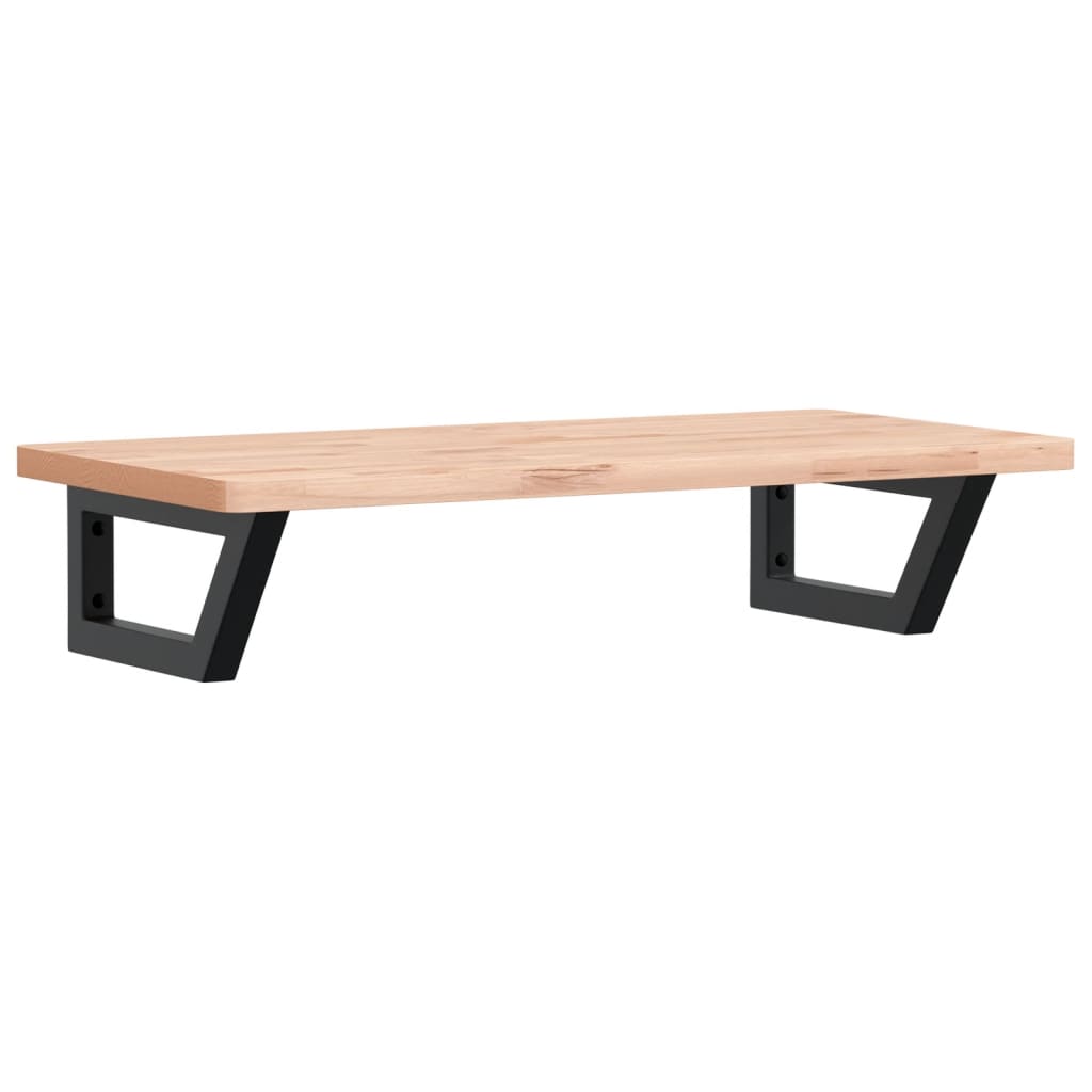 vidaXL Basin Shelf Wall Mounted Steel and Solid Wood Beech