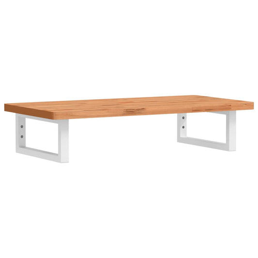 vidaXL Basin Shelf Wall Mounted Steel and Solid Wood Beech