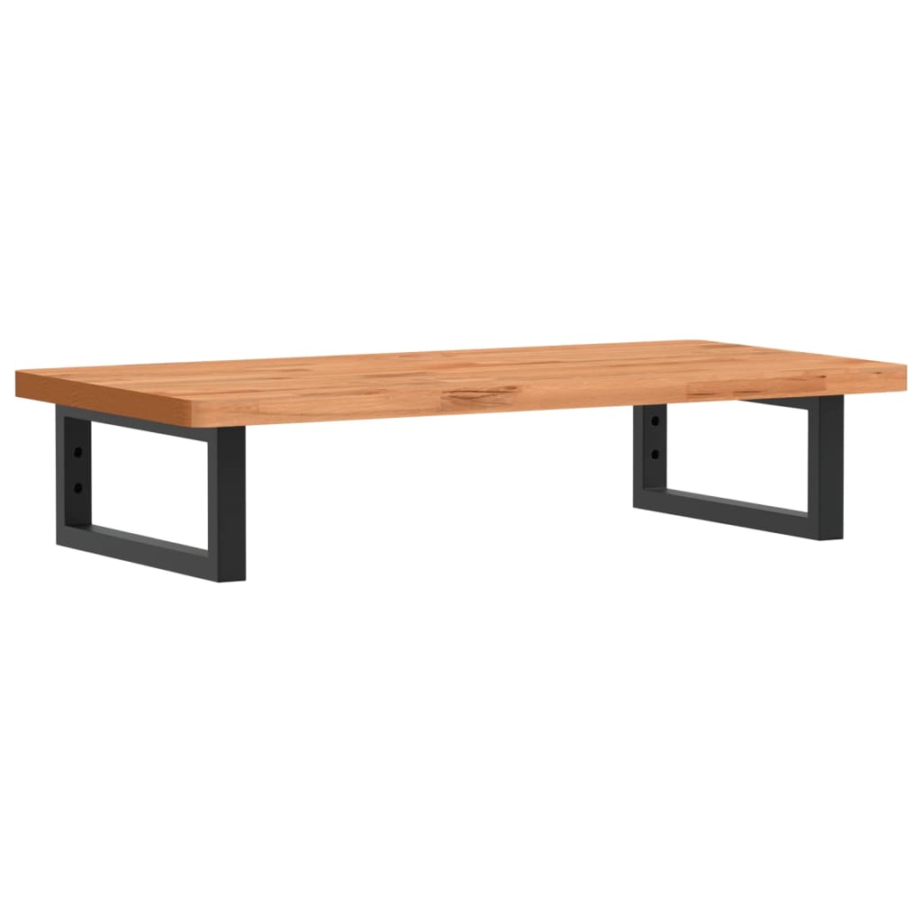vidaXL Basin Shelf Wall Mounted Steel and Solid Wood Beech