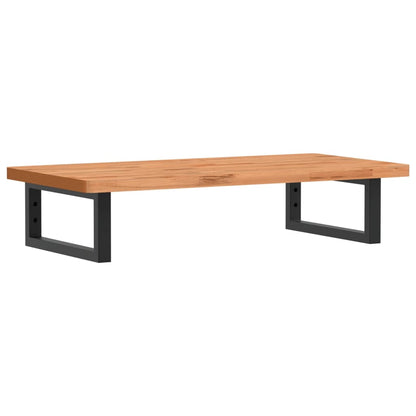 vidaXL Basin Shelf Wall Mounted Steel and Solid Wood Beech