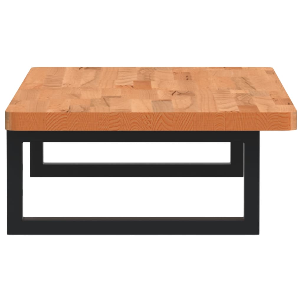 vidaXL Basin Shelf Wall Mounted Steel and Solid Wood Beech