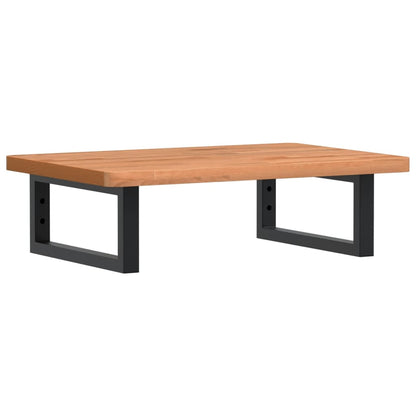 vidaXL Basin Shelf Wall Mounted Steel and Solid Wood Beech