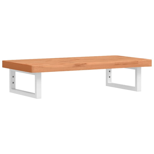 vidaXL Basin Shelf Wall Mounted Steel and Solid Wood Beech