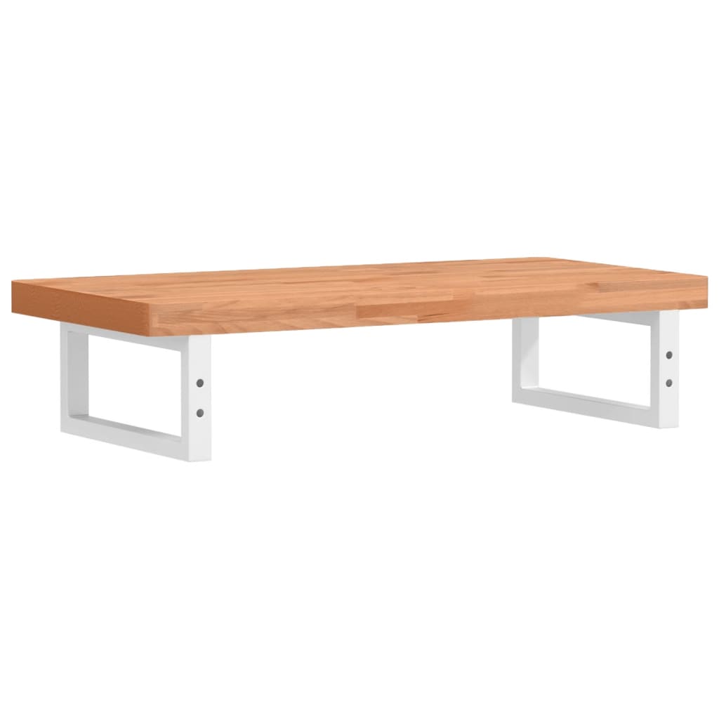 vidaXL Basin Shelf Wall Mounted Steel and Solid Wood Beech