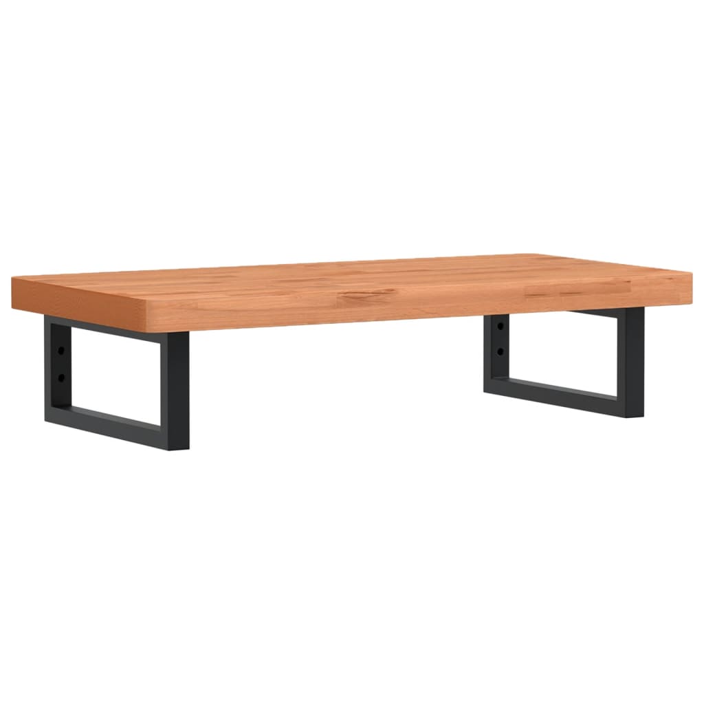 vidaXL Basin Shelf Wall Mounted Steel and Solid Wood Beech