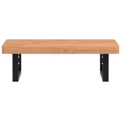 vidaXL Basin Shelf Wall Mounted Steel and Solid Wood Beech
