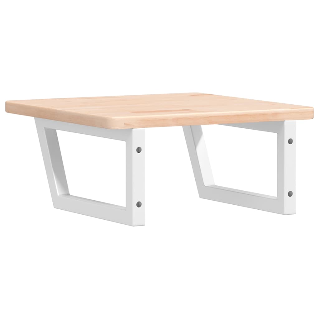 vidaXL Basin Shelf Wall Mounted Steel and Solid Wood Oak
