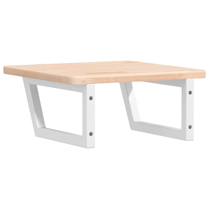 vidaXL Basin Shelf Wall Mounted Steel and Solid Wood Oak