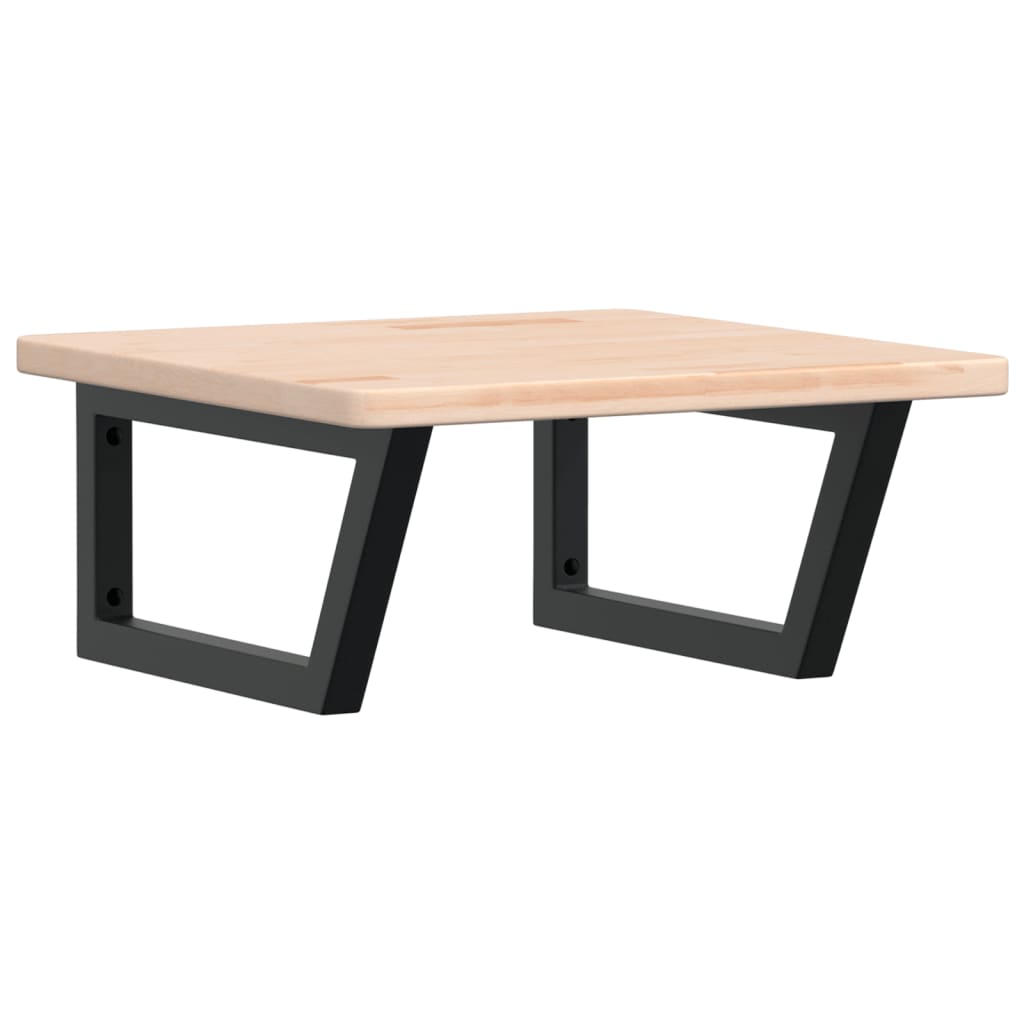 vidaXL Basin Shelf Wall Mounted Steel and Solid Wood Oak