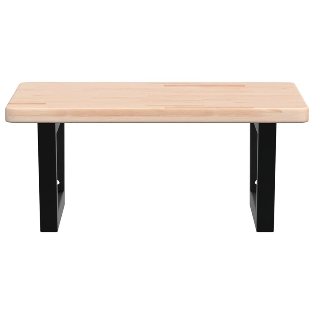 vidaXL Basin Shelf Wall Mounted Steel and Solid Wood Oak