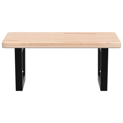 vidaXL Basin Shelf Wall Mounted Steel and Solid Wood Oak