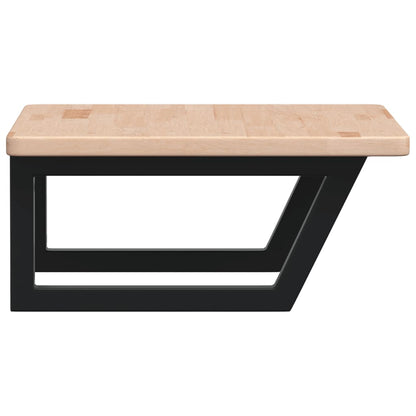 vidaXL Basin Shelf Wall Mounted Steel and Solid Wood Oak