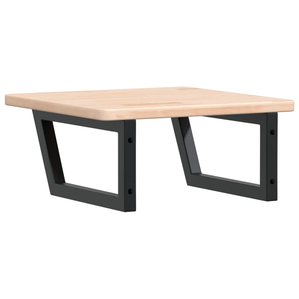 vidaXL Basin Shelf Wall Mounted Steel and Solid Wood Oak
