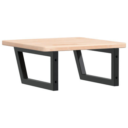 vidaXL Basin Shelf Wall Mounted Steel and Solid Wood Oak