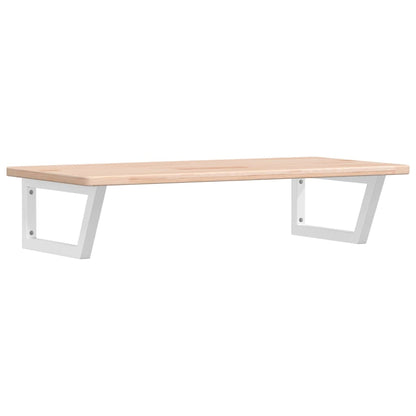 vidaXL Basin Shelf Wall Mounted Steel and Solid Wood Oak