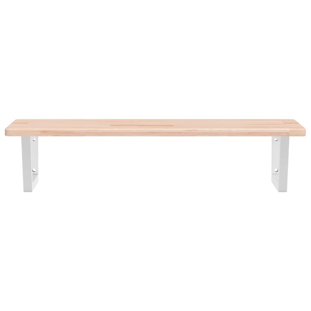 vidaXL Basin Shelf Wall Mounted Steel and Solid Wood Oak