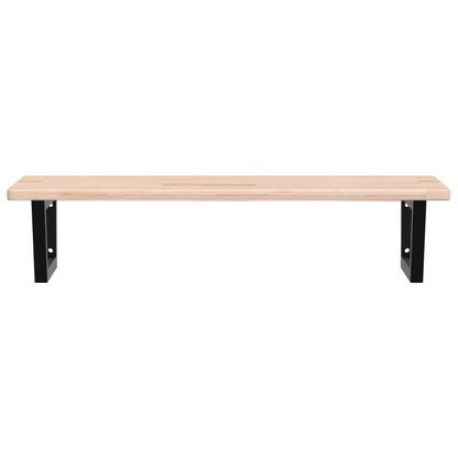 vidaXL Basin Shelf Wall Mounted Steel and Solid Wood Oak