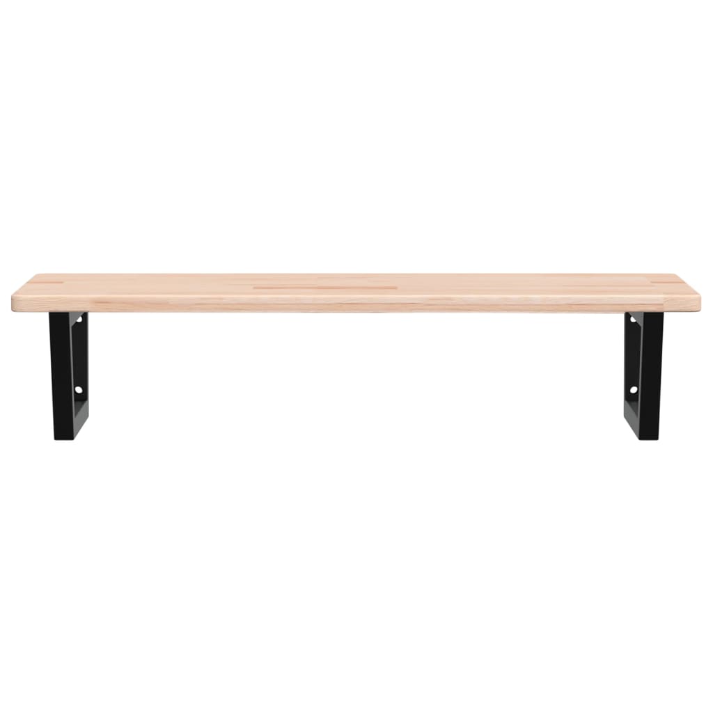vidaXL Basin Shelf Wall Mounted Steel and Solid Wood Oak