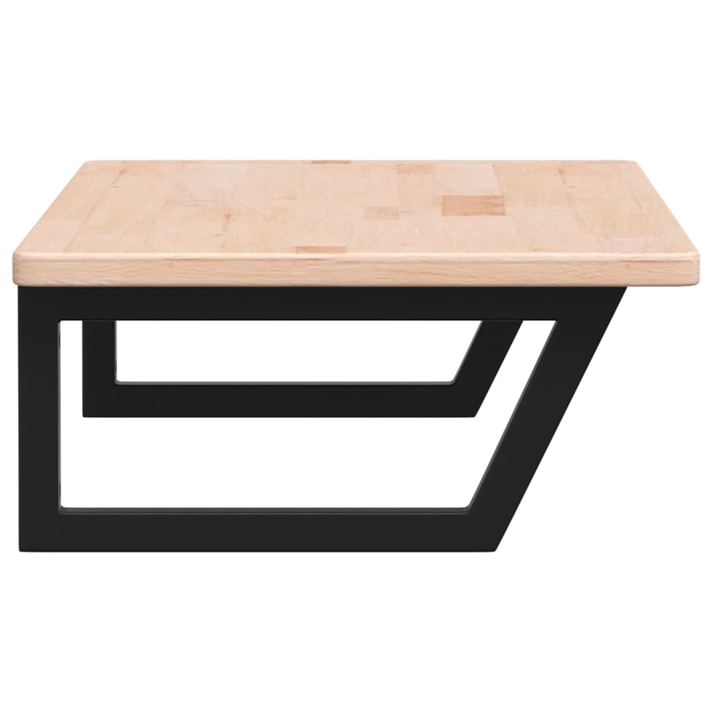 vidaXL Basin Shelf Wall Mounted Steel and Solid Wood Oak