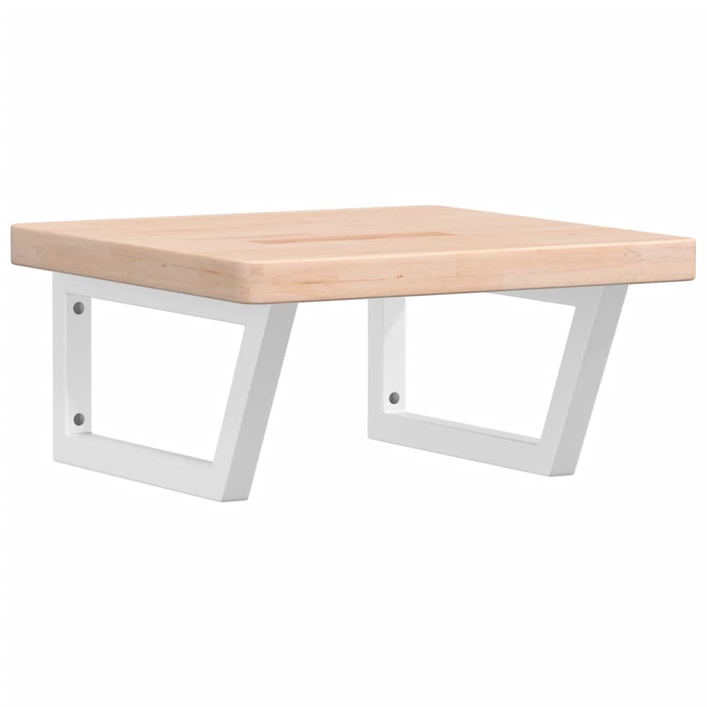 vidaXL Basin Shelf Wall Mounted Steel and Solid Wood Oak