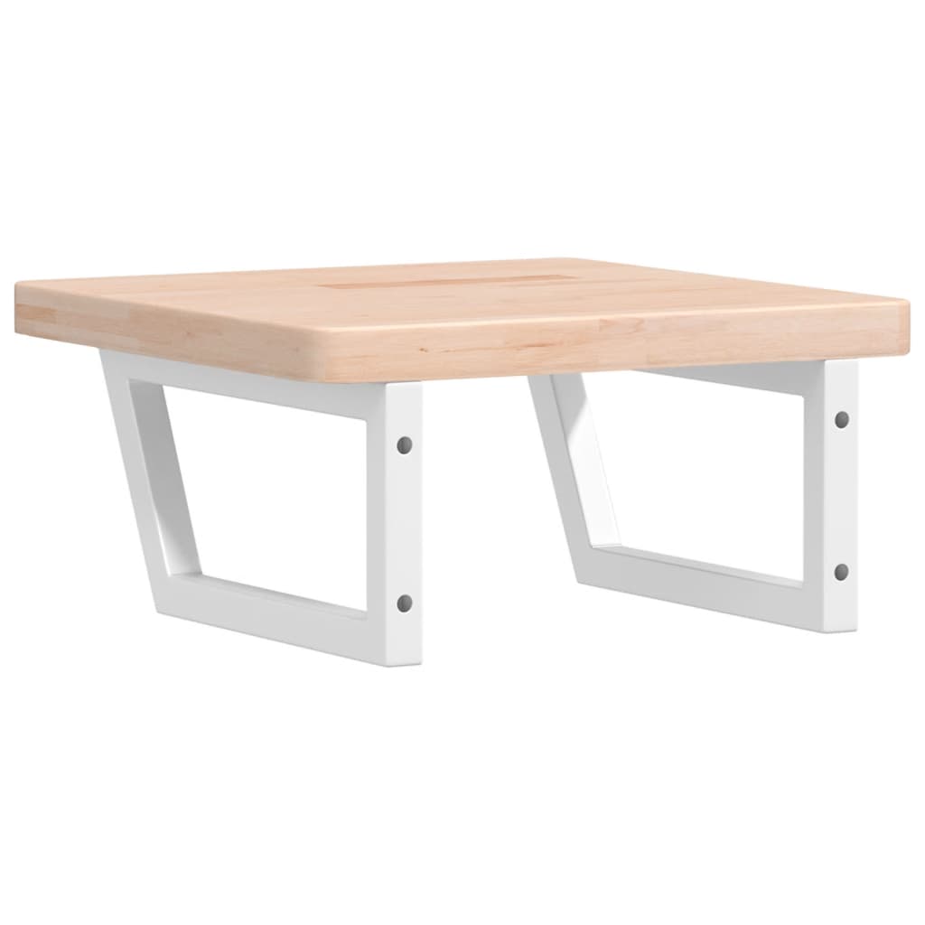 vidaXL Basin Shelf Wall Mounted Steel and Solid Wood Oak