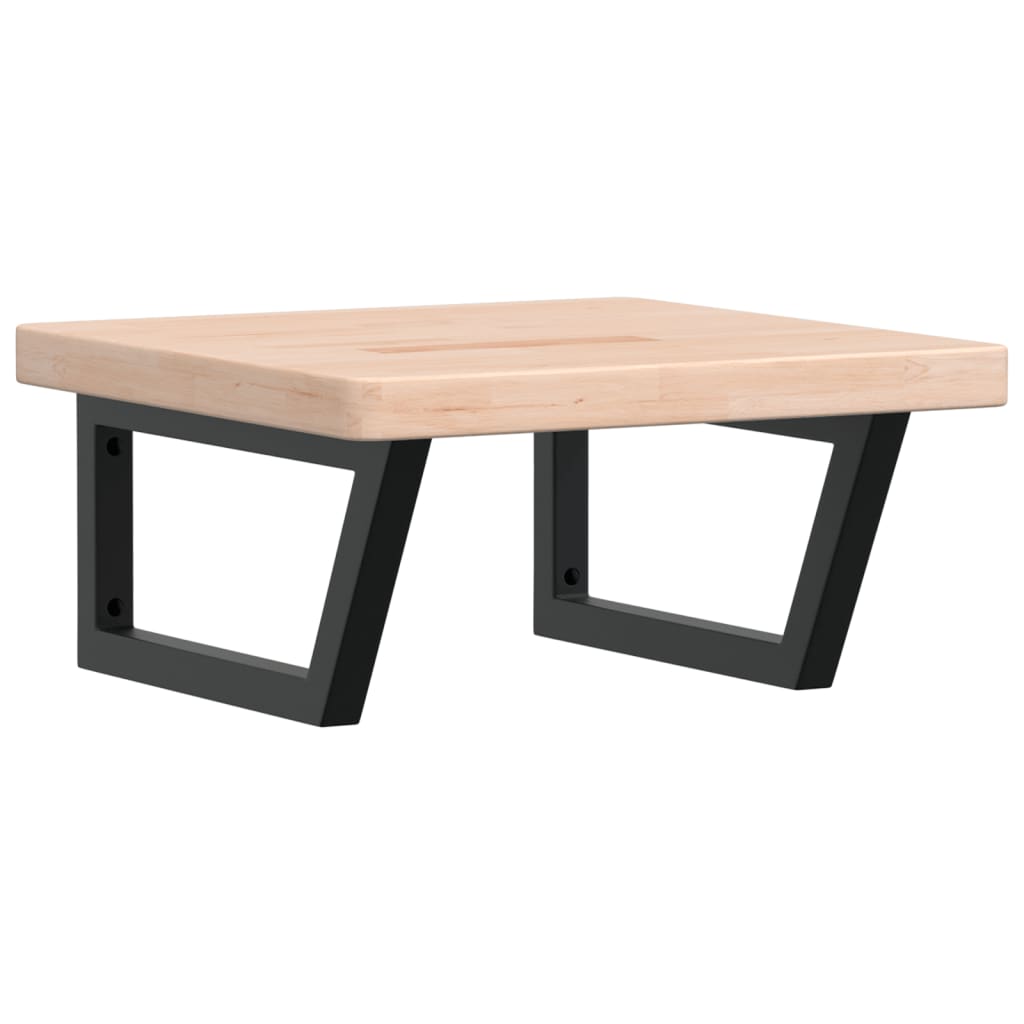 vidaXL Basin Shelf Wall Mounted Steel and Solid Wood Oak