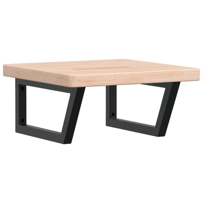 vidaXL Basin Shelf Wall Mounted Steel and Solid Wood Oak