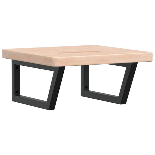vidaXL Basin Shelf Wall Mounted Steel and Solid Wood Oak
