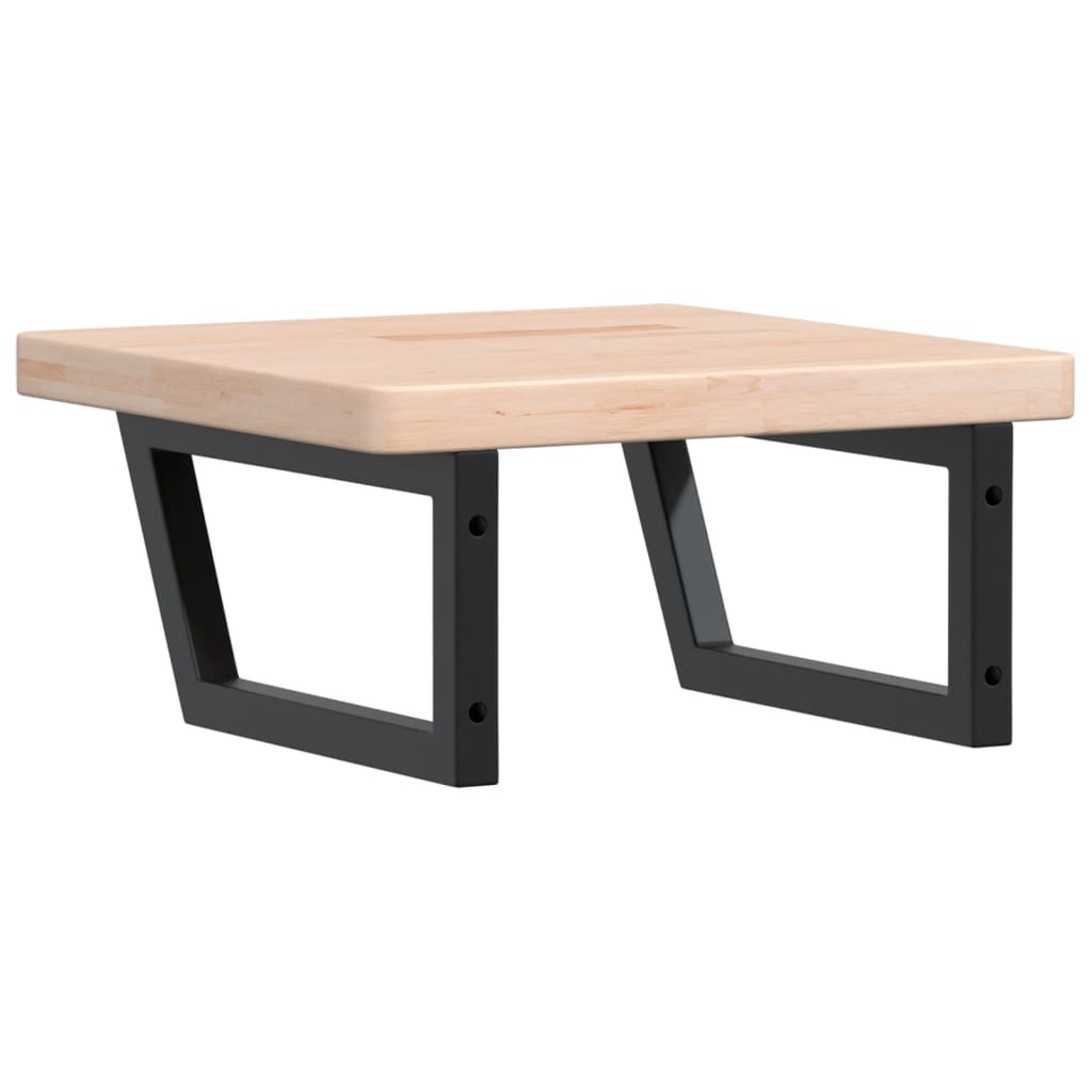 vidaXL Basin Shelf Wall Mounted Steel and Solid Wood Oak