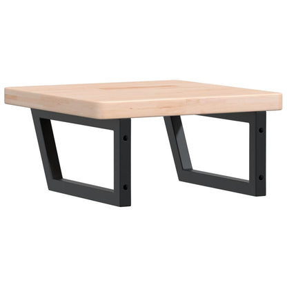 vidaXL Basin Shelf Wall Mounted Steel and Solid Wood Oak