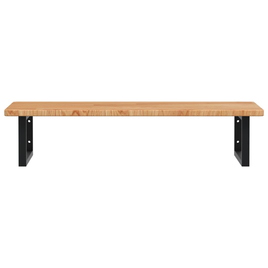 vidaXL Basin Shelf Wall Mounted Steel and Solid Wood Oak