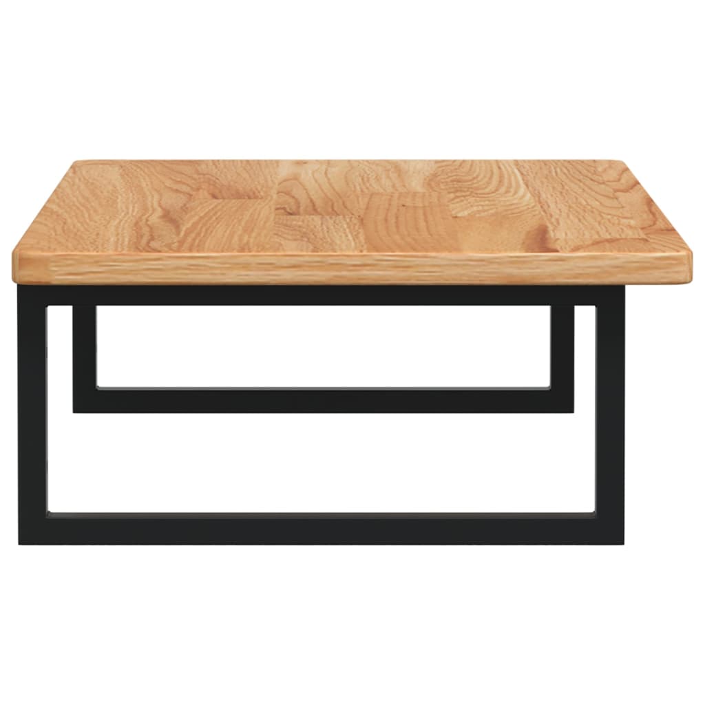 vidaXL Basin Shelf Wall Mounted Steel and Solid Wood Oak