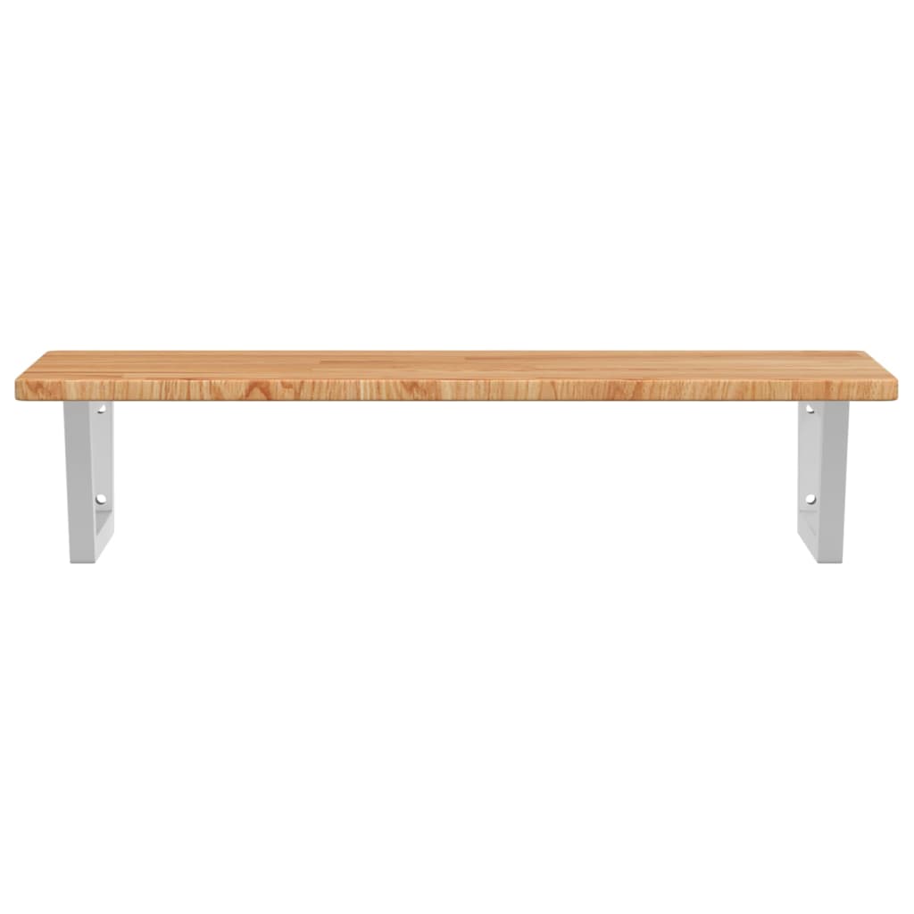 vidaXL Basin Shelf Wall Mounted Steel and Solid Wood Oak
