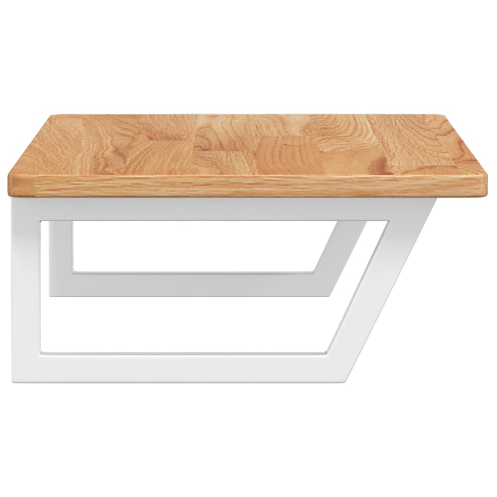 vidaXL Basin Shelf Wall Mounted Steel and Solid Wood Oak