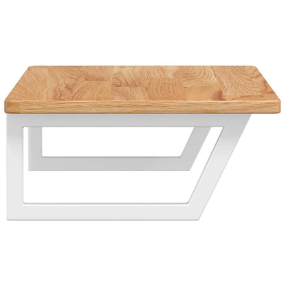 vidaXL Basin Shelf Wall Mounted Steel and Solid Wood Oak