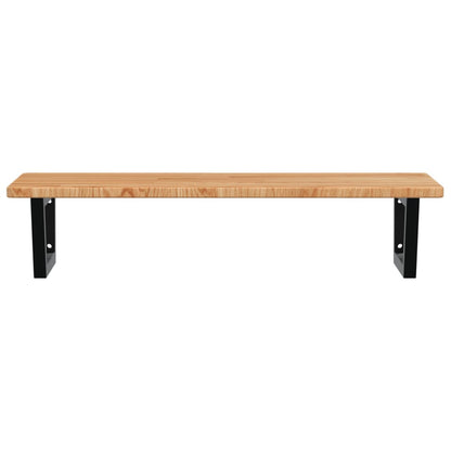 vidaXL Basin Shelf Wall Mounted Steel and Solid Wood Oak