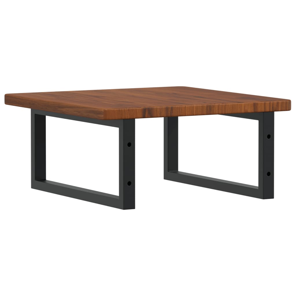 vidaXL Basin Shelf Wall Mounted Steel and Solid Wood Oak