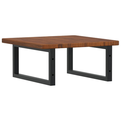 vidaXL Basin Shelf Wall Mounted Steel and Solid Wood Oak
