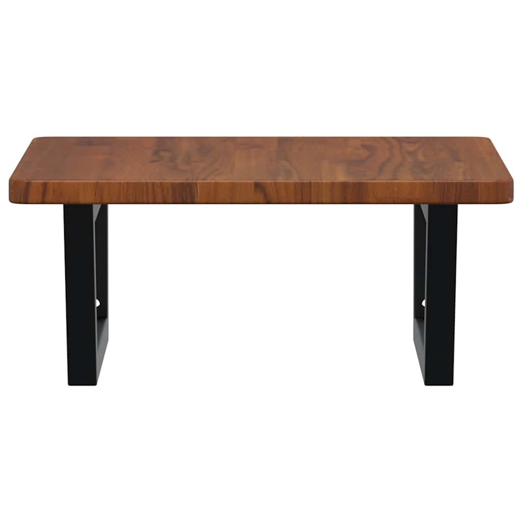 vidaXL Basin Shelf Wall Mounted Steel and Solid Wood Oak