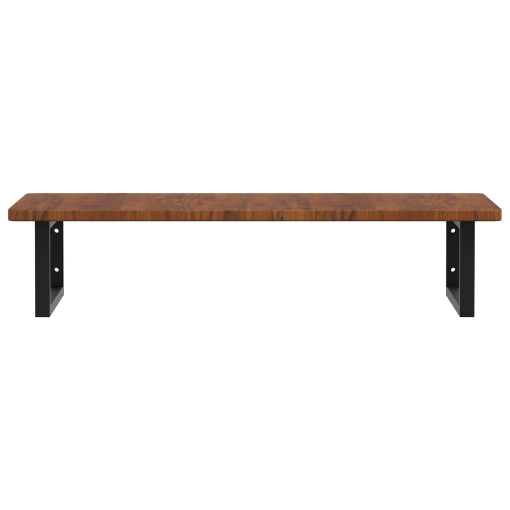 vidaXL Basin Shelf Wall Mounted Steel and Solid Wood Oak
