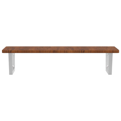vidaXL Basin Shelf Wall Mounted Steel and Solid Wood Oak
