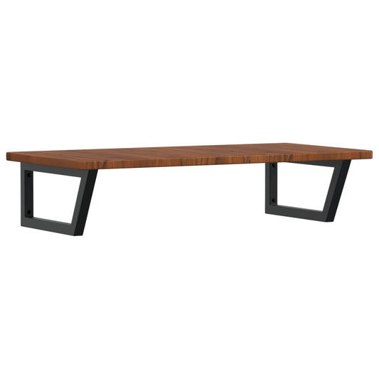 vidaXL Basin Shelf Wall Mounted Steel and Solid Wood Oak