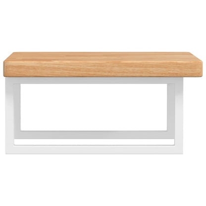 vidaXL Basin Shelf Wall Mounted Steel and Solid Wood Oak