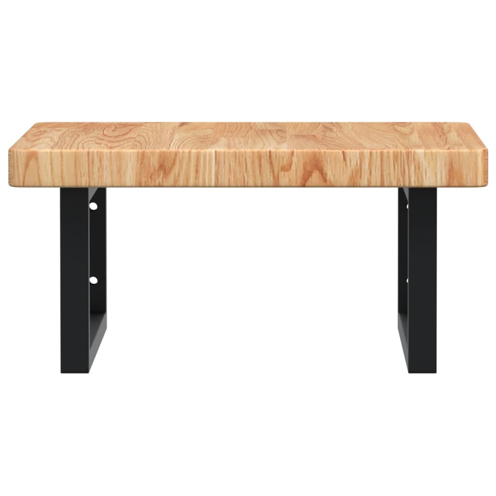 vidaXL Basin Shelf Wall Mounted Steel and Solid Wood Oak