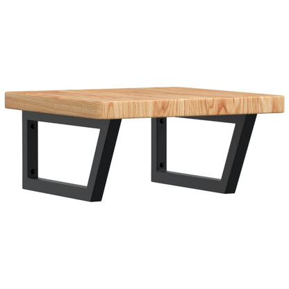 vidaXL Basin Shelf Wall Mounted Steel and Solid Wood Oak