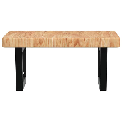 vidaXL Basin Shelf Wall Mounted Steel and Solid Wood Oak