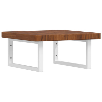 vidaXL Basin Shelf Wall Mounted Steel and Solid Wood Oak