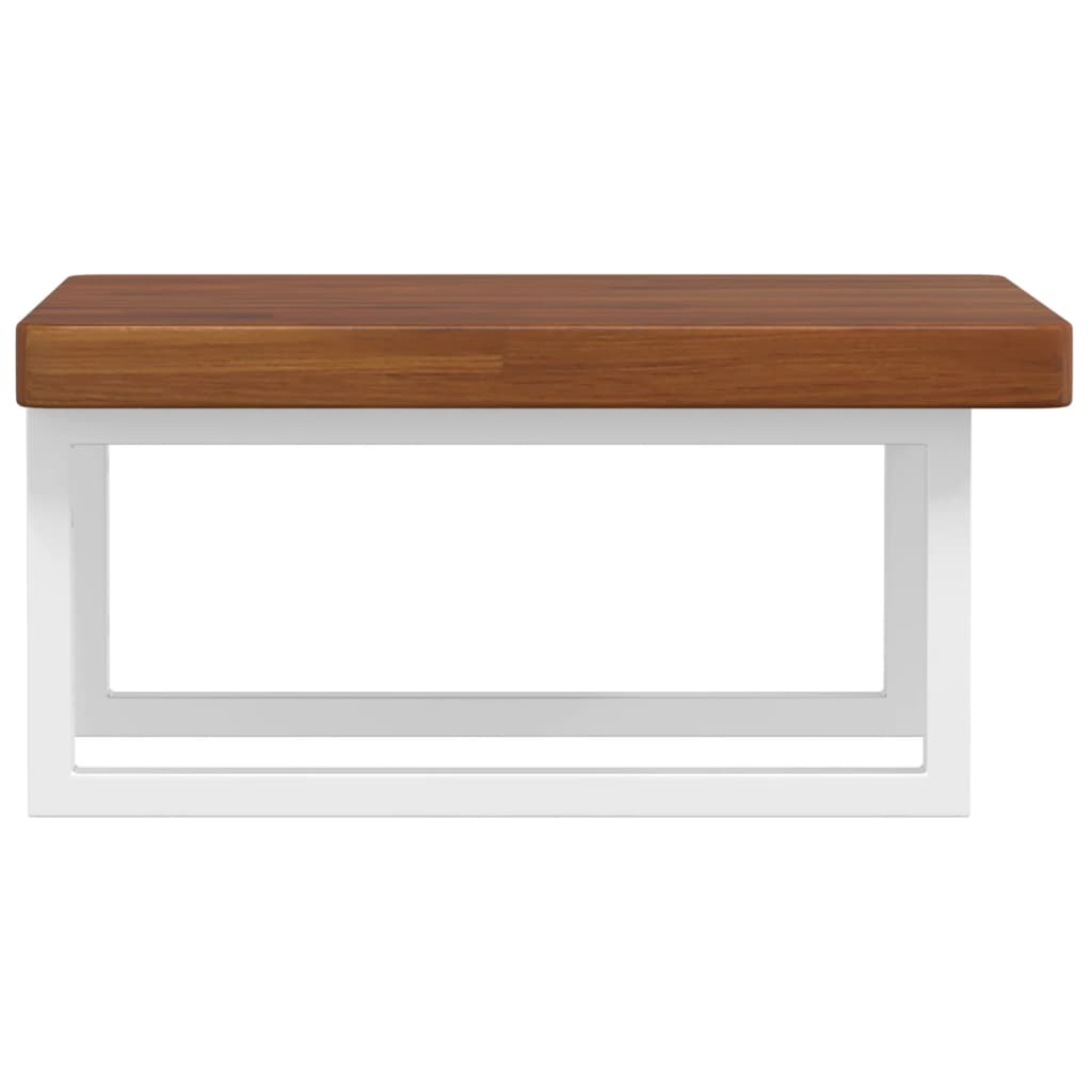 vidaXL Basin Shelf Wall Mounted Steel and Solid Wood Oak