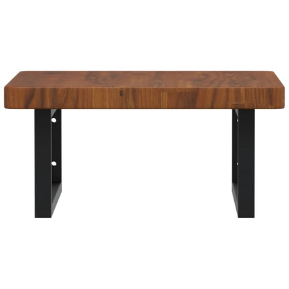 vidaXL Basin Shelf Wall Mounted Steel and Solid Wood Oak