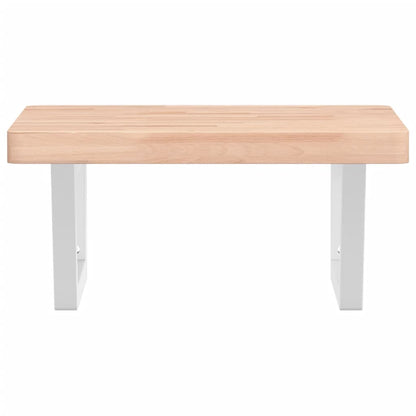 vidaXL Basin Shelf Wall Mounted Steel and Solid Wood Beech